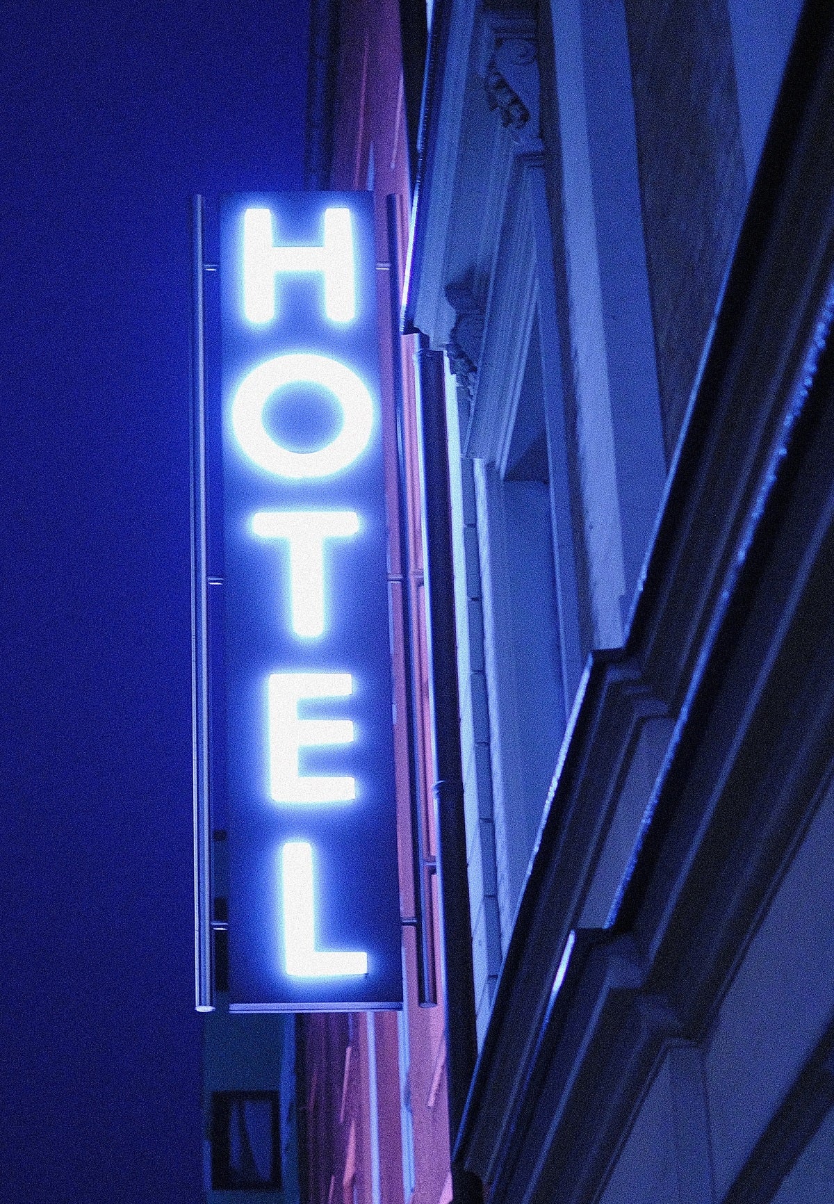 sign that says hotel