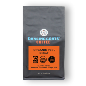 Fair-Trade Organic Peru Decaf is sweet and chocolaty, with hints of orange and spice. This coffee performs well as an espresso, drip coffee or even as a cold brew. A medium body and mild acidity with notes of hazelnut and orange zest make this coffee easy to enjoy throughout the day and into the evening. This coffee is a Swiss Water® decaf, it is 99.9% caffeine free and no toxic chemical are used in the process. 100% Arabica Coffee Beans.  Roasted to order.